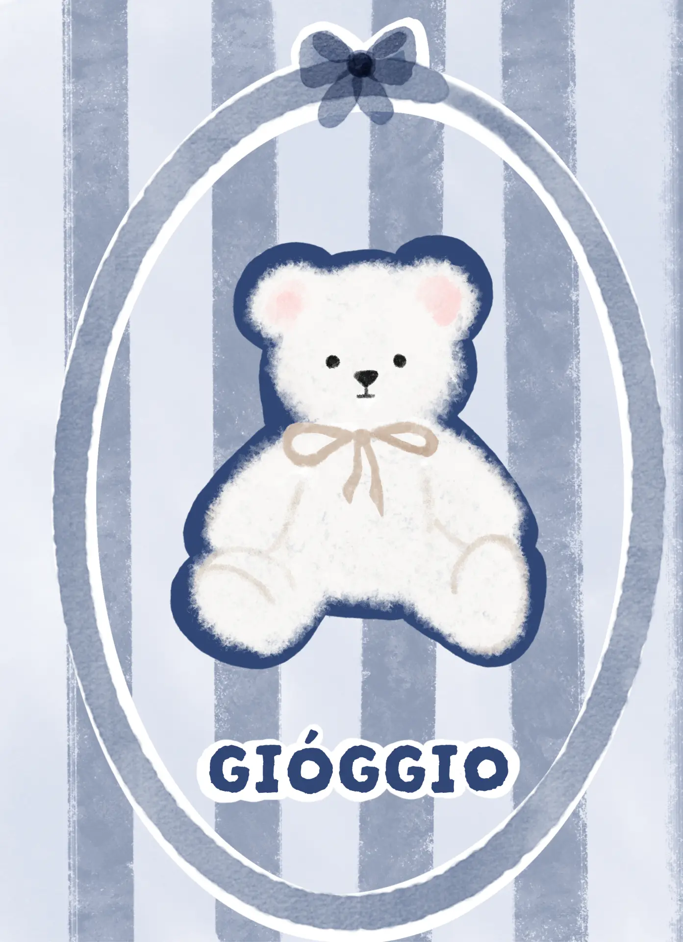 Illustrazione della parola GIÓGGIO con orsetto peluche