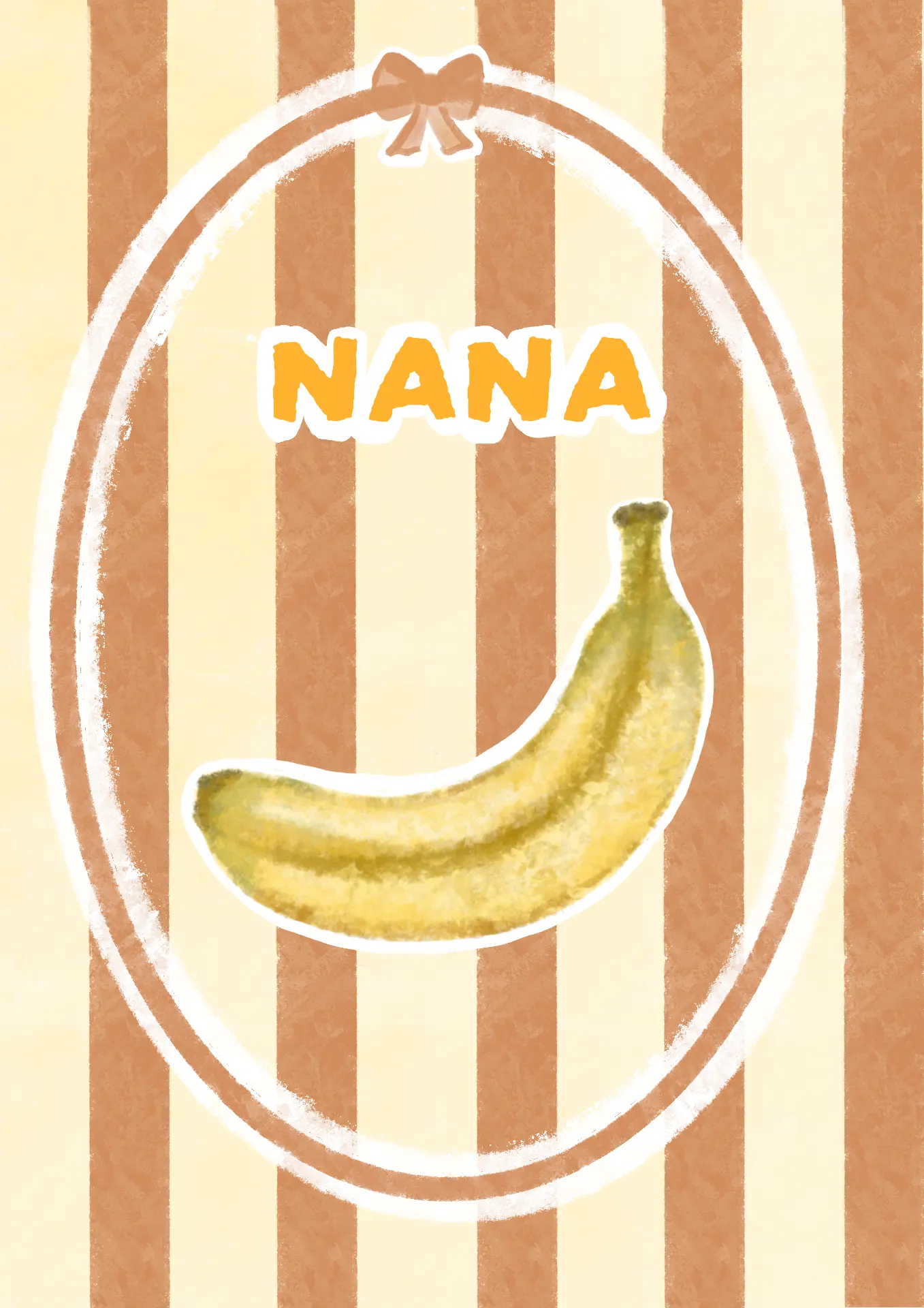Illustrazione della parola NANA con banana